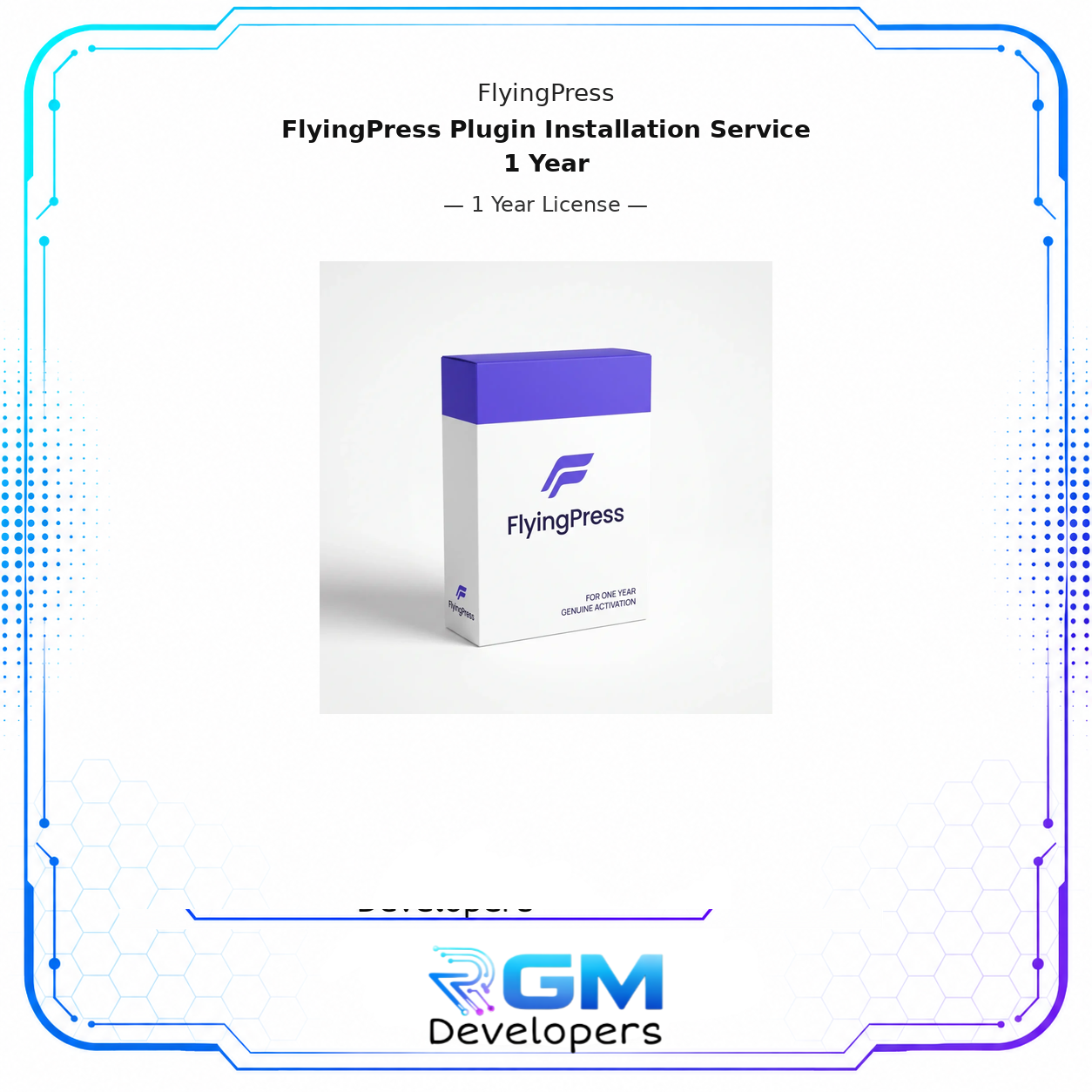 <p>Speed up your WordPress website with professional FlyingPress plugin installation by RGM Developers. FlyingPress is a lightweight, all-in-one WordPress performance plugin built to improve Core Web Vitals through page caching, CSS and JavaScript optimization, image lazy loading, and database cleanup. Instead of installing and configuring the plugin yourself, our team sets it up correctly on your site so you get faster load times without the trial and error.<br /> This service is ideal for site owners who want the performance benefits of FlyingPress without spending hours testing settings that could break their theme or plugins.</p> <h3>Features of FlyingPress Covered in This Setup</h3> <p>FlyingPress combines multiple optimization layers into a single plugin, which means you do not need to install several separate tools to speed up your site. Our installation service configures the following features for your site:</p> <p>Page caching that generates static HTML pages and serves them directly from your server, cutting down server processing time on every visit.<br /> Cache preloading that automatically rebuilds cached pages whenever you publish or update content, so visitors always load a fresh, fast version of your site.<br /> Removal of unused CSS along with critical CSS generation, which trims render blocking styles and speeds up how quickly your page becomes visible.<br /> JavaScript optimization through script deferring and delayed execution, so non-essential scripts load only after user interaction instead of blocking the page.<br /> Lazy loading for images, iframes, and videos, which reduces initial page weight and improves loading speed, especially on media heavy pages.<br /> Google Fonts optimization that self-hosts and preloads fonts locally, removing the extra requests that slow down text rendering.<br /> Database cleanup that removes post revisions, drafts, and other unnecessary data to keep your WordPress database running efficiently.<br /> Core Web Vitals tracking that monitors real user data for LCP, INP, CLS, and TTFB, so you can see the actual impact of the optimization.</p> <h3>Who This Is Ideal For</h3> <p>Bloggers and content creators who want faster page loads and better Core Web Vitals scores without learning technical caching settings.<br /> WooCommerce store owners who need quicker product and checkout pages to reduce bounce rates and support conversions.<br /> Agencies and freelancers managing client sites who want a reliable performance setup done correctly the first time.<br /> Business owners who tried a caching plugin before and ran into conflicts or confusing settings, and want a properly configured setup instead.</p> <h3>System Requirements</h3> <p>A self-hosted WordPress website with admin access for our team to install and configure the plugin.<br /> A valid FlyingPress license, either provided by the customer or purchased separately.<br /> Compatible with most major WordPress hosting providers, themes, and page builders.</p> <h3>What You Will Receive</h3> <p>Full installation and configuration of the FlyingPress plugin on your WordPress site.<br /> Setup of core features including page caching, CSS and JS optimization, lazy loading, and database cleanup based on your site’s needs.<br /> A basic compatibility check to confirm the plugin works correctly with your active theme and plugins after setup.<br /> Guidance notes on how to clear or preload your cache going forward.</p> <h3>Important Notes</h3> <p>This is an installation and configuration service. The FlyingPress plugin license itself must be active on your account for the plugin to function after setup.<br /> Results vary depending on your hosting environment, theme, and the plugins already active on your site.<br /> Some advanced features, such as image optimization through FlyingCDN, require a separate FlyingCDN subscription and are not included in this base installation.<br /> Access details for your WordPress admin panel are required to complete the installation.</p> </div>