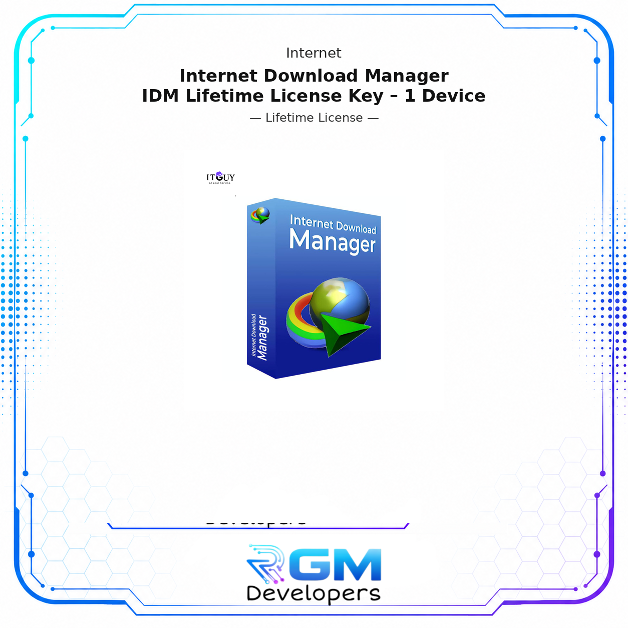 <p>Pay once and never think about it again. This is a authentic IDM Lifetime License Key on one Windows device. Unlike a subscription that requires annual renewal, this license activates permanently on your device and remains valid for as long as you use it, with no expiry date and no future payments required.</p> <p>For anyone who regularly uses a download manager, the IDM Lifetime License Key is the most straightforward option. The software continues to receive updates, and your license covers all of them without any additional cost.</p> <h3>Benefits of Purchasing the IDM Lifetime License Key</h3> <p>Most software today is sold on a subscription model that charges you every year for tools you depend on daily. The IDM Lifetime License Key removes that recurring cost entirely. You make one payment, your copy of IDM is activated permanently, and all updates are included at no extra charge. Over two or three years of regular use, this license consistently costs less than renewing annually and never puts your download workflow at risk of expiring mid-project.</p> <ul> <li><strong>Dynamic file segmentation for faster downloads.</strong> IDM splits files into multiple segments and downloads them simultaneously, continuously rebalancing connections to keep speeds at their peak throughout the transfer.</li> <li><strong>Pause and resume with full error recovery.</strong> Any download interrupted by a lost connection, power outage, or shutdown resumes exactly from where it stopped, permanently available with no renewal required.</li> <li><strong>Full browser integration across all major browsers.</strong> IDM automatically intercepts download links in Chrome, Edge, Firefox, Opera, and others the moment you click them, with compatibility updates included in your lifetime license.</li> <li><strong>Video download panel with quality selection.</strong> IDM displays a download panel directly on video players as you browse. Regular updates keep video recognition working across sites and formats including 4K and 8K.</li> <li><strong>Built-in scheduler for automated download queues.</strong> Schedule downloads to start and stop at set times, manage multiple queues, and set IDM to shut down your PC automatically when all transfers are complete.</li> <li><strong>Site grabber for bulk file downloading.</strong> IDM scans pages or entire websites and downloads all files matching your defined filters, with support for multiple scheduled grabber projects running independently.</li> <li><strong>Automatic file organization by category.</strong> Completed downloads are automatically sorted into folders by file type, keeping your downloads folder organized without any manual effort on your part.</li> <li><strong>Antivirus scanning on download completion.</strong> IDM automatically passes each completed file to your installed antivirus software, including Windows Defender and other major security tools on your system.</li> <li><strong>Download speed limiter for bandwidth control.</strong> Cap how much of your connection IDM uses during active hours so browsing and streaming remain unaffected while large files transfer in the background.</li> </ul> <h3>Who This Is Ideal For</h3> <ul> <li><strong>Long-term Windows users</strong> who download files regularly and want a reliable, fully featured download manager without committing to annual payments that add up over time.</li> <li><strong>Professionals and freelancers</strong> who depend on consistent, fast, and reliable downloads for their daily workflow and cannot afford access to expire or lapse unexpectedly.</li> <li><strong>Users managing large or recurring downloads</strong> who need scheduling, queuing, speed control, and site-grabbing tools available permanently without a subscription to worry about.</li> <li><strong>Anyone tired of recurring software costs</strong> who wants at least one essential Windows tool that is paid for once, activated permanently, and never charged again.</li> </ul> <h3>Activation Process</h3> <p>Install the latest version of Internet Download Manager on your Windows PC from the official IDM website. Enter your IDM Lifetime License Key when prompted during the activation step. Restart IDM and your license is permanently activated with no account login, internet check-in, or future renewal required to maintain access.</p> <h3>What You Will Receive</h3> <ul> <li>Authentic IDM Lifetime License Key for 1 device, delivered digitally after purchase confirmation.</li> <li>Step-by-step activation instructions for installing and registering IDM on your Windows PC.</li> <li>Customer support available for any installation or activation issues.</li> </ul> <h3>Important Notes</h3> <ul> <li>This lifetime license is tied to a single Windows device. IDM must be deactivated on the original device before it can be transferred to a new one.</li> <li>Compatible with Windows 7, 8, 8.1, 10, and 11, including ARM-based Windows devices. Not available for macOS.</li> <li>The browser extension must remain installed and enabled in each browser for automatic download interception to function correctly. Extensions should be kept up to date as browsers release new versions.</li> <li>All future versions of IDM are available to download and install at no additional cost under the IDM Lifetime License Key.</li> <li>This is a digital product delivered electronically. No physical media or printed documentation will be shipped.</li> </ul> </div> <div id="tab-additional_information" role="tabpanel" aria-labelledby="tab-title-additional_information"> <table aria-label="Product Details"> <tr> <th scope="row">Key</th> <td><p>Lifetime, 1 Year</p> </td> </tr> </table> </div> <p>Available from RGM Developers with secure checkout and quick digital fulfillment.</p>